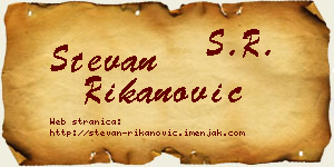 Stevan Rikanović vizit kartica